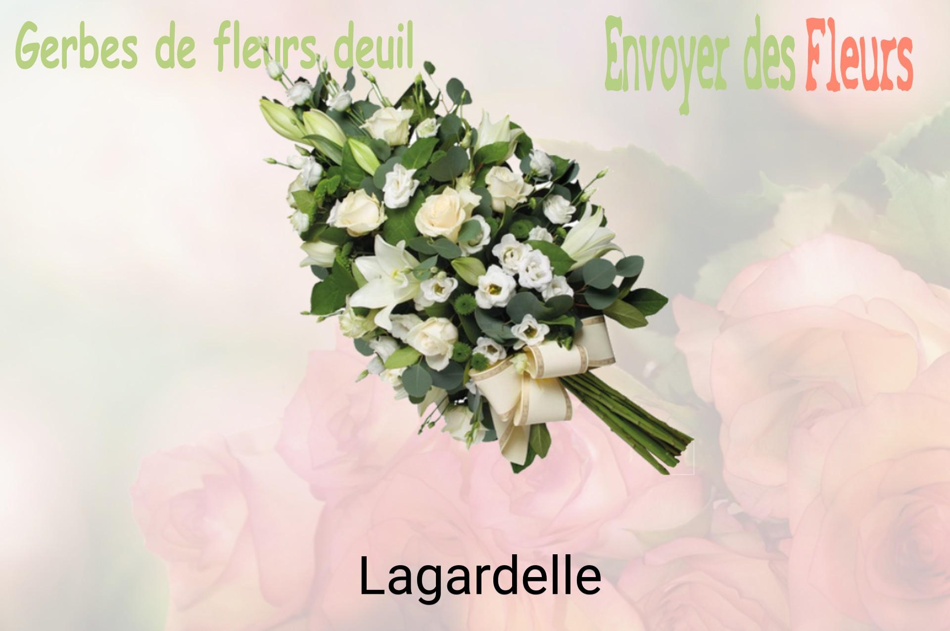 Gerbe de fleurs de deuil livrée à Lagardelle